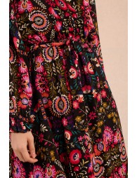 Vestido largo con estampado étnico