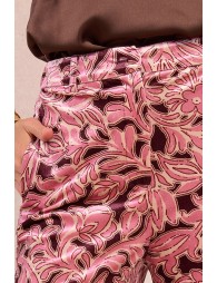 Satin trousers, floral print