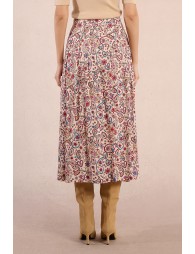 Jupe taille haute, imprimé bohème
