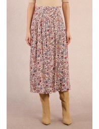 High-waisted skirt, bohemian print