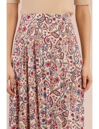 High-waisted skirt, bohemian print