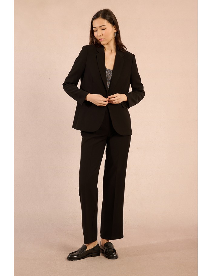 Blazer droit, col tailleur