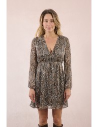 Robe courte, imprimé animalier