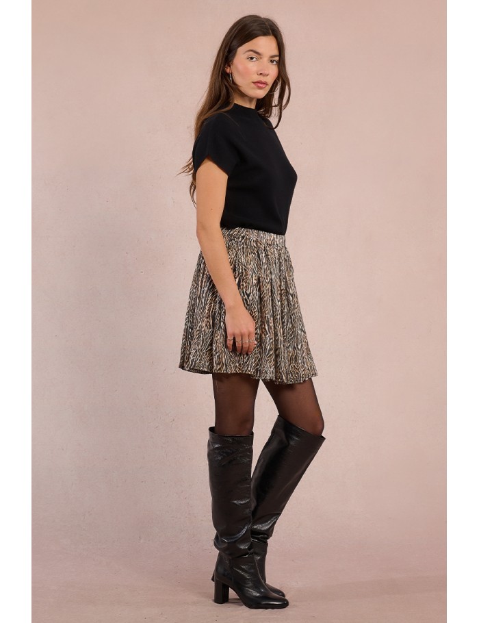 Printed voile mini skirt