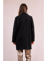 Manteau droit à col tailleur