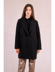 Manteau droit à col tailleur