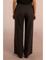 Straight pants with checks