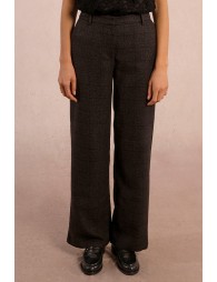 Straight pants with checks