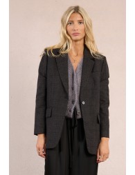 Blazer droit à carreaux