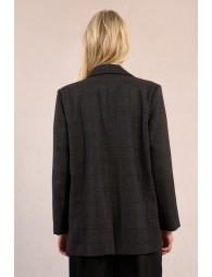 Blazer droit à carreaux