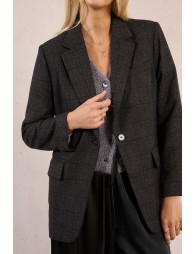 Blazer droit à carreaux