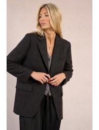 Blazer droit à carreaux