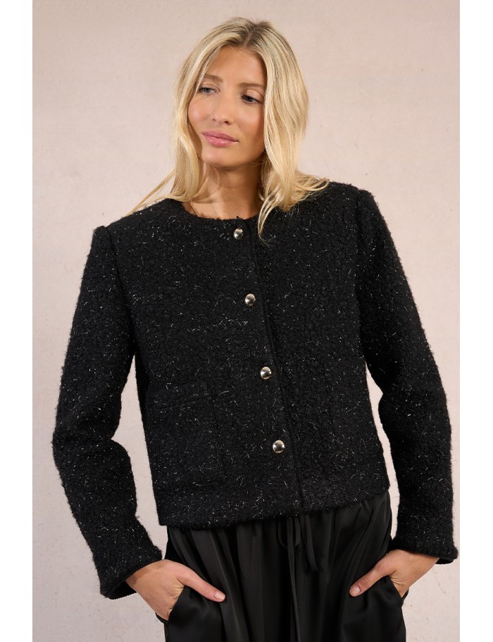Chaqueta  corta tejido tweed