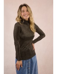Jersey  de manga larga en tejido brillante