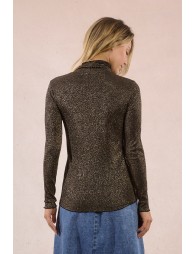 Jersey  de manga larga en tejido brillante