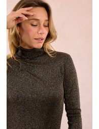 Jersey  de manga larga en tejido brillante