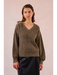 V-neck sweater with sequins