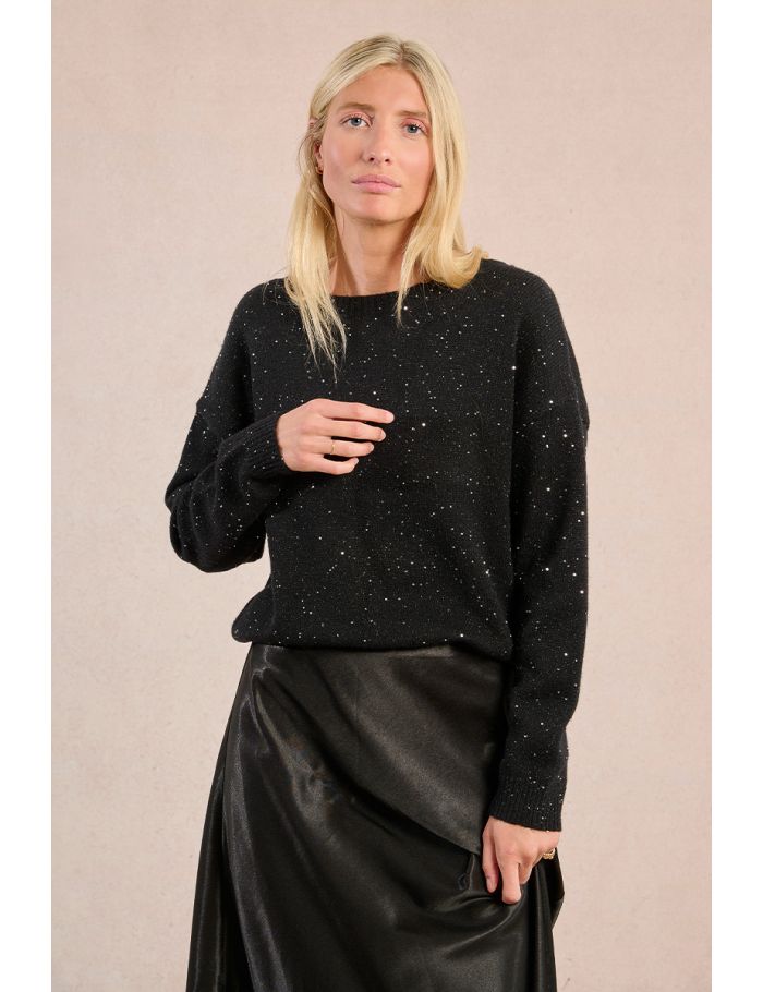 Pull dos nu à sequins