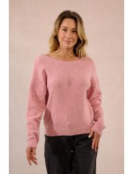Halter sweater with sequins