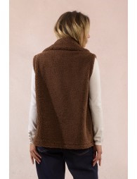 Gilet sans manches, imitation mouton