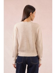Scalloped cardigan with lace