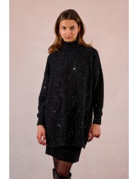 Pull oversize en maille et sequins