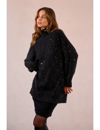 Pull oversize en maille et sequins