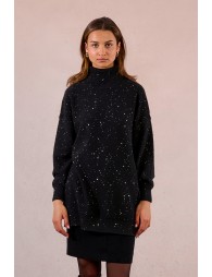 Jersey  de manga larga con abalorios brillantes