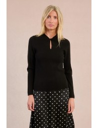 Pull en maille, encolure fantaisie