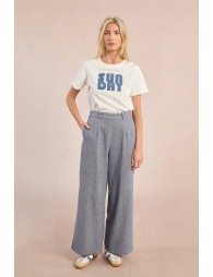 Pantalon large en lainage