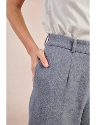 Pantalon large en lainage