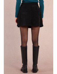 Jupe-short plissée en velours
