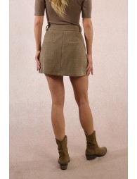 Jupe-short plissée en velours