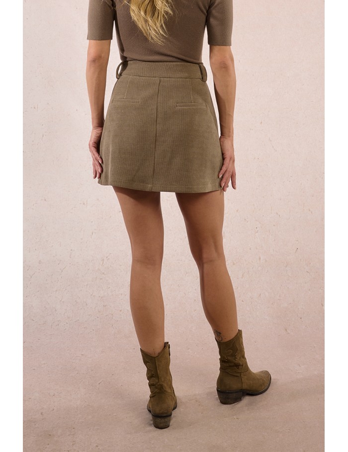 Jupe-short plissée en velours