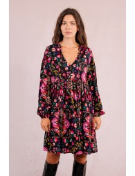 Short dress, ethnic print