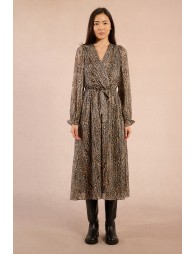 Robe portefeuille, imprimé animalier