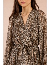 Robe portefeuille, imprimé animalier