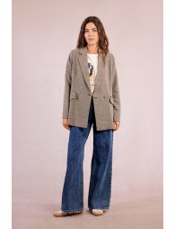 Veste blazer droite à chevrons