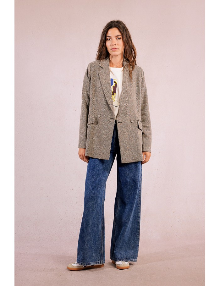 Blazer  de manga larga con cuello y solapa