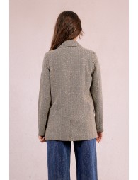 Veste blazer droite à chevrons