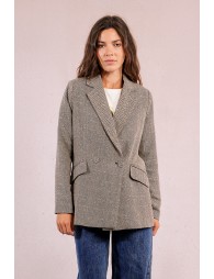 Veste blazer droite à chevrons