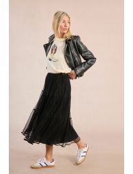 Long tulle skirt with rhinestones