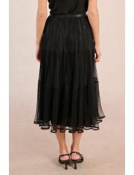 Long tulle skirt with rhinestones