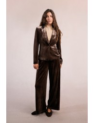 Pantalon large en velours