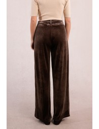 Pantalon large en velours