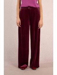Pantalon large en velours