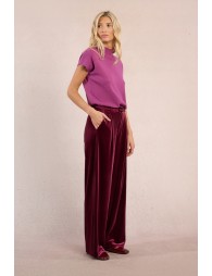 Pantalon large en velours