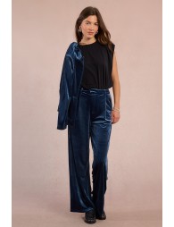 Pantalon large en velours