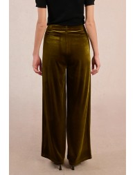 Pantalon large en velours