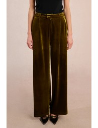 Pantalon large en velours